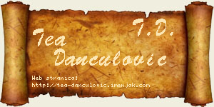 Tea Dančulović vizit kartica